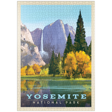 puzzleplate Yosemite National Park: Golden Vista, Vintage Poster 1000 Puzzle