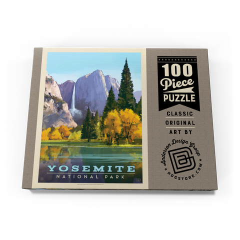 Yosemite National Park: Golden Vista, Vintage Poster 100 Puzzle Schachtel Ansicht3