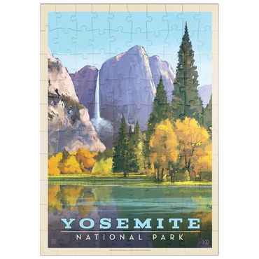 puzzleplate Yosemite National Park: Golden Vista, Vintage Poster 100 Puzzle