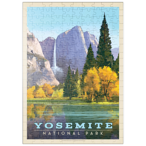 puzzleplate Yosemite National Park: Golden Vista, Vintage Poster 200 Puzzle