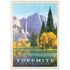 Darstellung des Puzzle Motivs Yosemite National Park: Golden Vista, Vintage Poster - Puzzleteile: 200