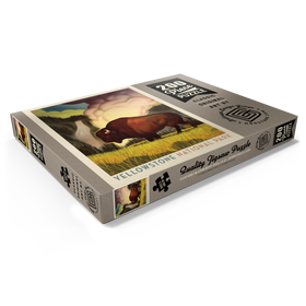 Alternative Darstellung des Puzzle-Motivs Yellowstone National Park: Art Deco Bison, Vintage Poster – Puzzleteile: 200