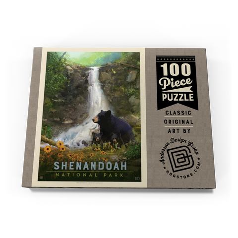 Shenandoah National Park: Bear Family, Vintage Poster 100 Puzzle Schachtel Ansicht3