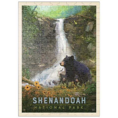 puzzleplate Shenandoah National Park: Bear Family, Vintage Poster 200 Puzzle