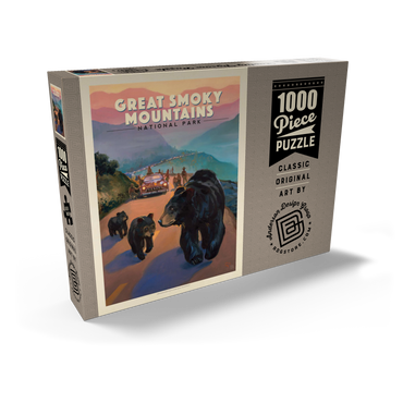Great Smoky Mountains National Park: Bear Jam, Vintage Poster 1000 Puzzle Schachtel Ansicht2