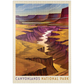 Darstellung des Puzzle-Motivs Canyonlands National Park: River View, Vintage Poster – Puzzleteile: 1000