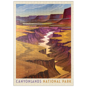 Darstellung des Puzzle-Motivs Canyonlands National Park: River View, Vintage Poster – Puzzleteile: 500