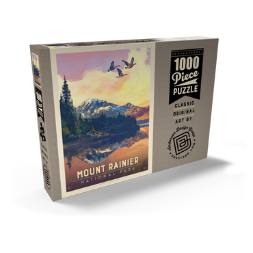 Mount Rainier National Park: Daybreak, Vintage Poster 1000 Puzzle Schachtel Ansicht2