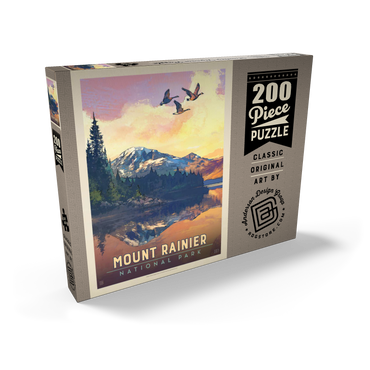 Mount Rainier National Park: Daybreak, Vintage Poster 200 Puzzle Schachtel Ansicht2