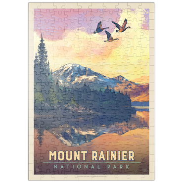 puzzleplate Mount Rainier National Park: Daybreak, Vintage Poster 200 Puzzle