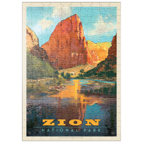 Darstellung des Puzzle-Motivs Zion National Park: Virgin River Valley, Vintage Poster – Puzzleteile: 200