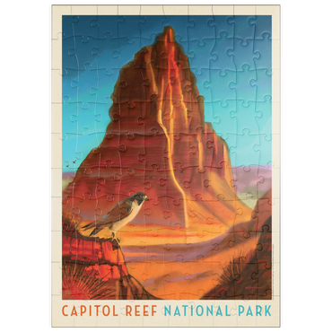 puzzleplate Capitol Reef National Park: Falcon Roost, Vintage Poster 100 Puzzle