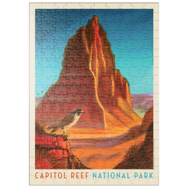 puzzleplate Capitol Reef National Park: Falcon Roost, Vintage Poster 200 Puzzle