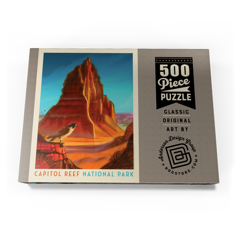 Capitol Reef National Park: Falcon Roost, Vintage Poster 500 Puzzle Schachtel Ansicht3