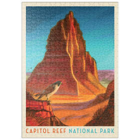 Darstellung des Puzzle-Motivs Capitol Reef National Park: Falcon Roost, Vintage Poster – Puzzleteile: 500