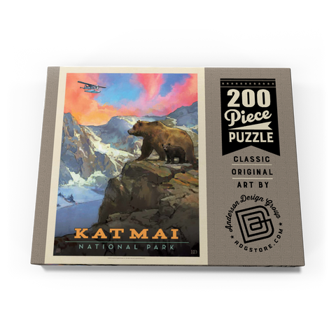 Katmai National Park: Mountain View, Vintage Poster 200 Puzzle Schachtel Ansicht3