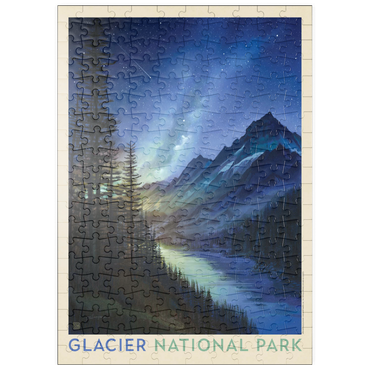 puzzleplate Glacier National Park: Starlight, Vintage Poster 200 Puzzle