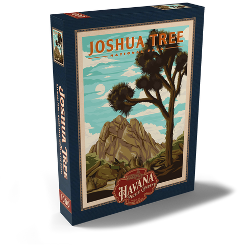 Joshua Tree National Park - Where Trees Thrive in the Desert, Vintage Travel Poster 1000 Puzzle Schachtel Ansicht2