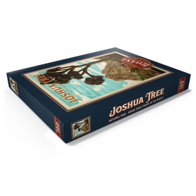 Darstellung des Puzzle Motivs Joshua Tree National Park - Where Trees Thrive in the Desert, Vintage Travel Poster - Puzzleteile: 100