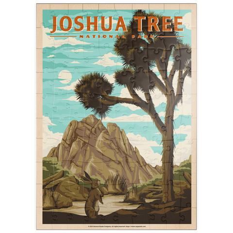 puzzleplate Joshua Tree National Park - Where Trees Thrive in the Desert, Vintage Travel Poster 100 Puzzle