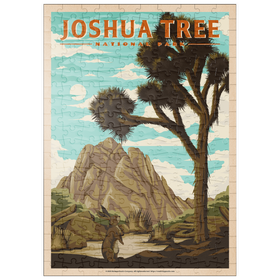 Darstellung des Puzzle Motivs Joshua Tree National Park - Where Trees Thrive in the Desert, Vintage Travel Poster - Puzzleteile: 200
