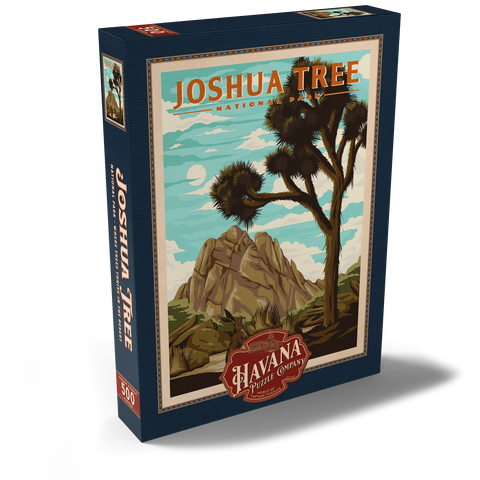 Joshua Tree National Park - Where Trees Thrive in the Desert, Vintage Travel Poster 500 Puzzle Schachtel Ansicht2