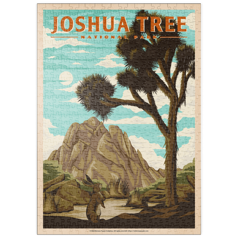 puzzleplate Joshua Tree National Park - Where Trees Thrive in the Desert, Vintage Travel Poster 500 Puzzle