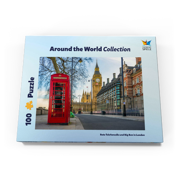 Rote Telefonzelle mit Big Ben in London  100 Puzzle Schachtel Ansicht3