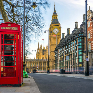 Rote Telefonzelle mit Big Ben in London  100 Puzzle 3D Modell