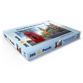 Alternative Darstellung des Puzzle-Motivs Rote Telefonzelle mit Big Ben in London – Puzzleteile: 200