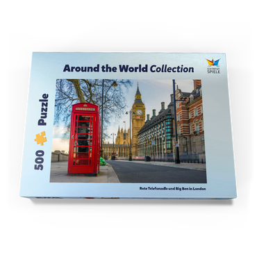 Rote Telefonzelle mit Big Ben in London  500 Puzzle Schachtel Ansicht3