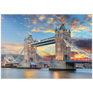 puzzleplate Tower Bridge in London im Sonnenuntergang 1000 Puzzle