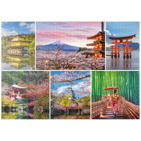Darstellung des Puzzle-Motivs Sehenswürdigkeiten in Japan - Mount Fuji – Puzzleteile: 1000