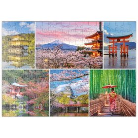Darstellung des Puzzle Motivs Sehenswürdigkeiten in Japan - Mount Fuji - Puzzleteile: 200