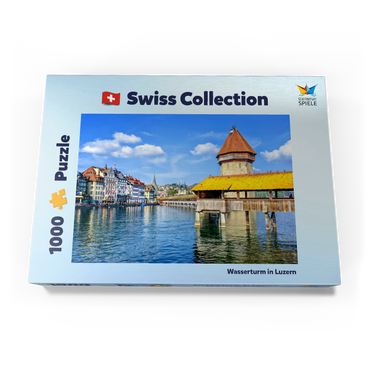 Wasserturm und Kapellbrücke in Luzern, Schweiz 1000 Puzzle Schachtel Ansicht3