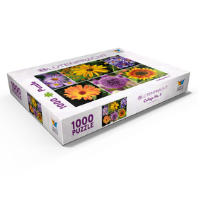 Alternative Darstellung des Puzzle-Motivs Bunte Blumen-Collage Nr. 4 im Frühling und Sommer – Puzzleteile: 1000