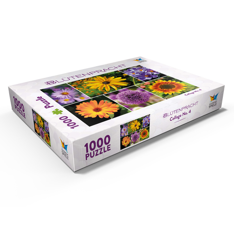 Bunte Blumen-Collage Nr. 4 im Frühling und Sommer 1000 Puzzle Schachtel Ansicht1