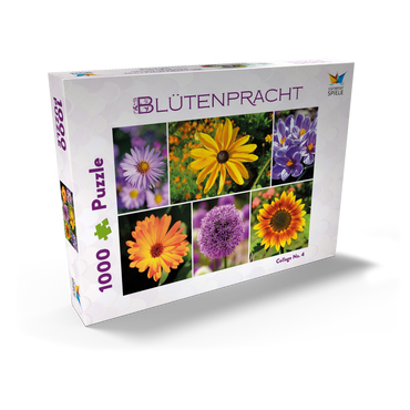 Bunte Blumen-Collage Nr. 4 im Frühling und Sommer 1000 Puzzle Schachtel Ansicht2