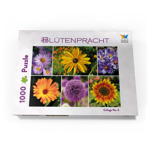 Bunte Blumen-Collage Nr. 4 im Frühling und Sommer 1000 Puzzle Schachtel Ansicht3
