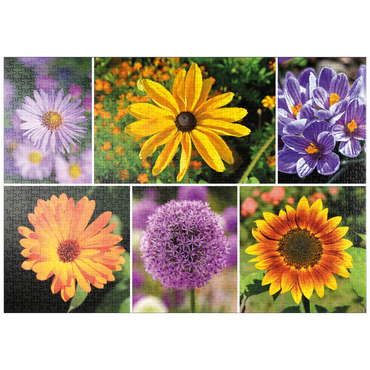 puzzleplate Bunte Blumen-Collage Nr. 4 im Frühling und Sommer 1000 Puzzle