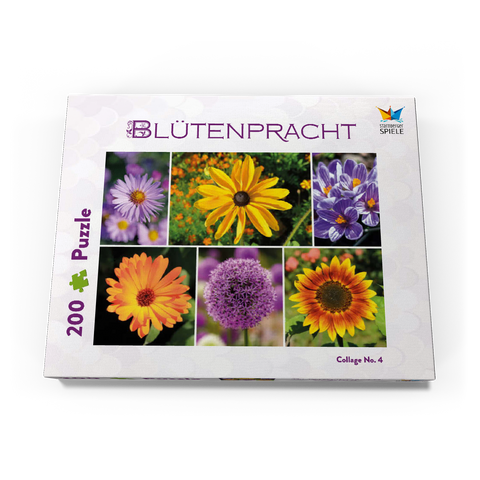 Bunte Blumen-Collage Nr. 4 im Frühling und Sommer 200 Puzzle Schachtel Ansicht3