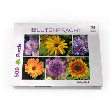 Bunte Blumen-Collage Nr. 4 im Frühling und Sommer 500 Puzzle Schachtel Ansicht3