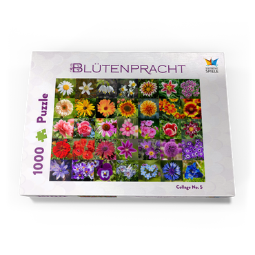 Bunte Blumen-Collage Nr. 5 im Frühling und Sommer 1000 Puzzle Schachtel Ansicht3