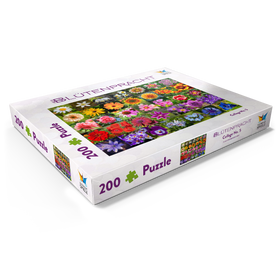 Alternative Darstellung des Puzzle-Motivs Bunte Blumen-Collage Nr. 5 im Frühling und Sommer – Puzzleteile: 200