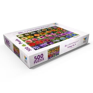 Bunte Blumen-Collage Nr. 5 im Frühling und Sommer 500 Puzzle Schachtel Ansicht1