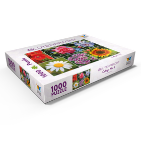 Alternative Darstellung des Puzzle-Motivs Bunte Blumen-Collage Nr. 6 im Frühling und Sommer – Puzzleteile: 1000