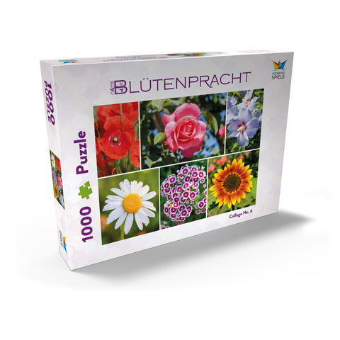 Bunte Blumen-Collage Nr. 6 im Frühling und Sommer 1000 Puzzle Schachtel Ansicht2