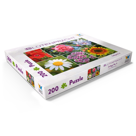 Alternative Darstellung des Puzzle-Motivs Bunte Blumen-Collage Nr. 6 im Frühling und Sommer – Puzzleteile: 200