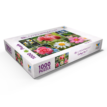 Bunte Blumen-Collage Nr. 7 im Frühling und Sommer 1000 Puzzle Schachtel Ansicht1