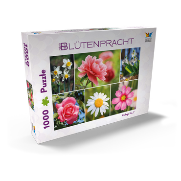 Bunte Blumen-Collage Nr. 7 im Frühling und Sommer 1000 Puzzle Schachtel Ansicht2